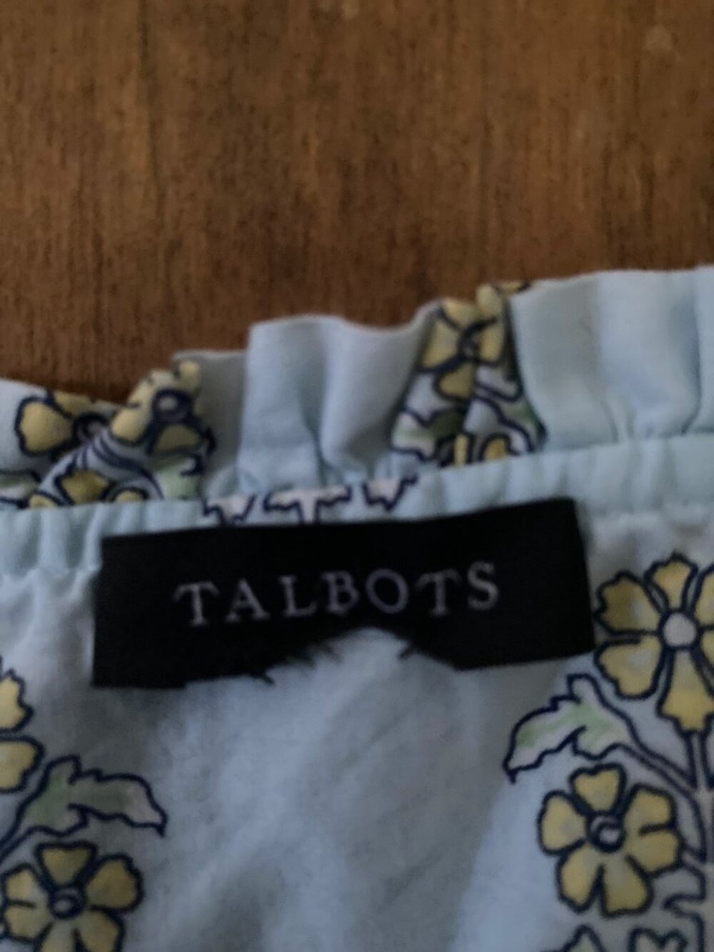 Talbots printed cotton blouse - Picture 4 of 4
